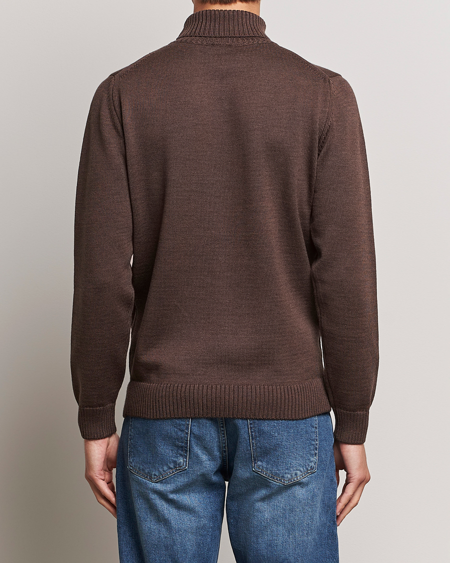 Herren | Pullover | Stenströms | Chunky Merino Rollneck Brown