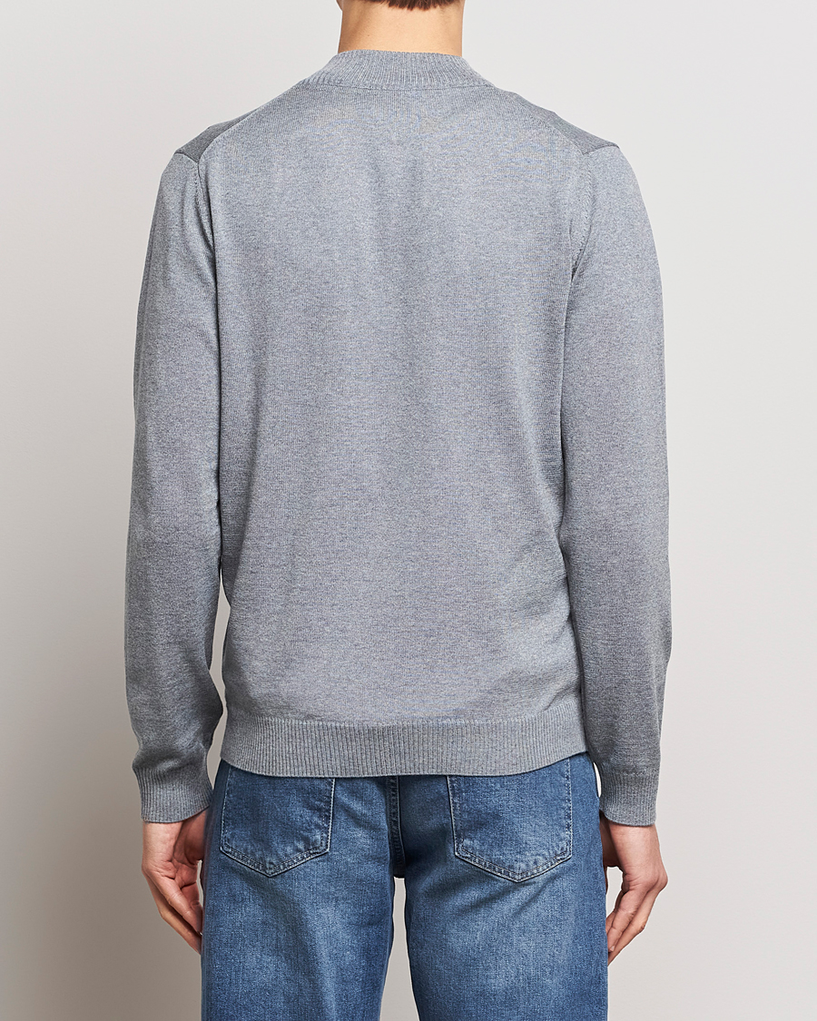 Herren | Pullover | Stenströms | Merino Full Zip Grey