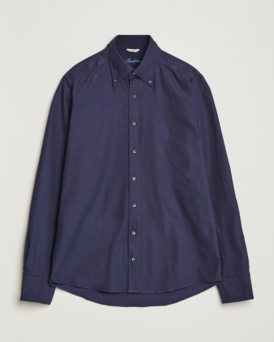Herren | Hemden | Stenströms | Slimline Oxford Shirt Navy