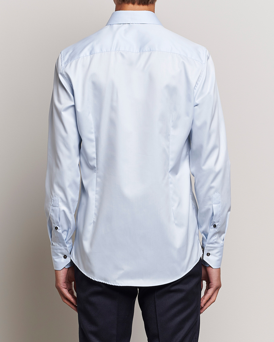 Herren | Hemden | Stenströms | Slimline Contrast Cut Away Shirt Light Blue