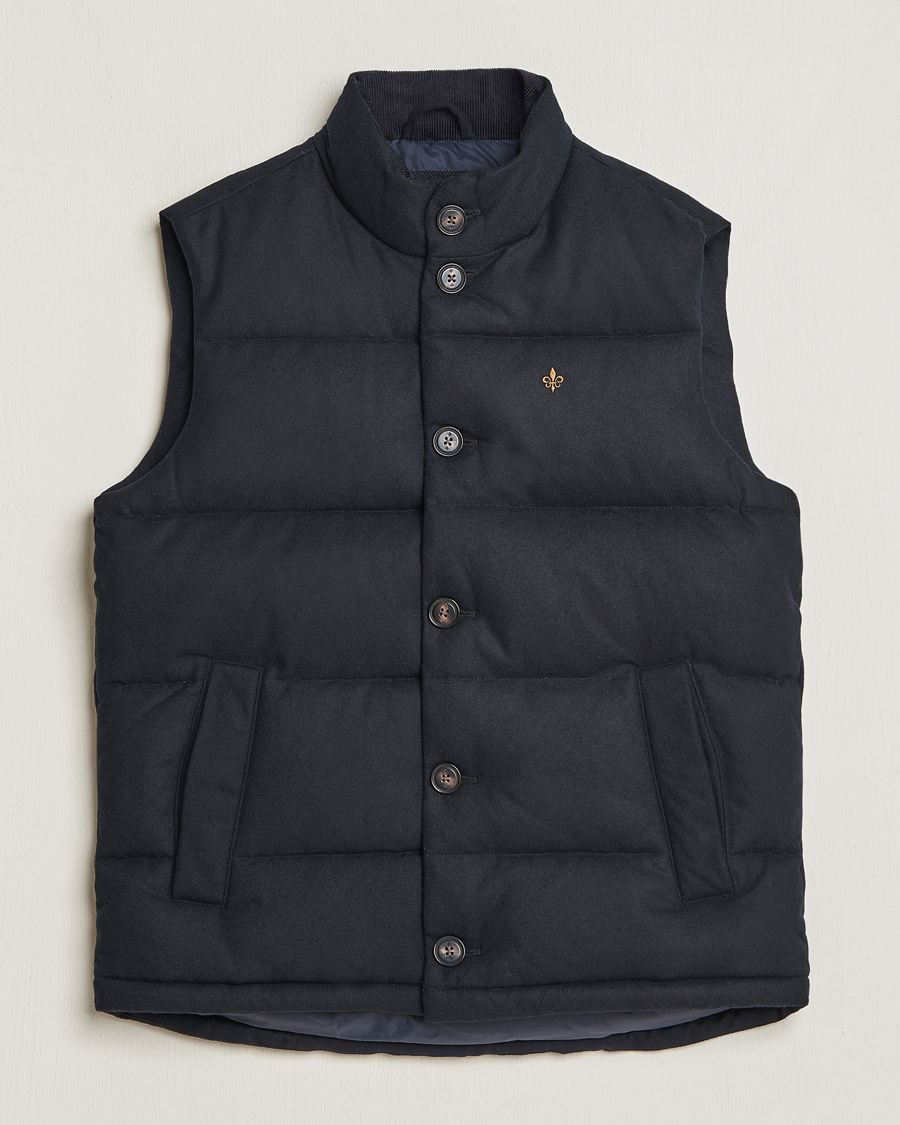 Herren | Jacken | Morris | Alston Wool Flanell Vest Blue