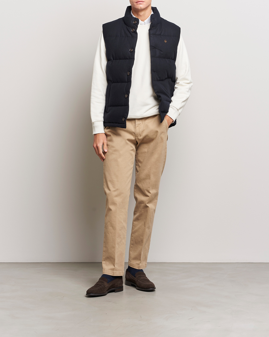 Herren | Jacken | Morris | Alston Wool Flanell Vest Blue