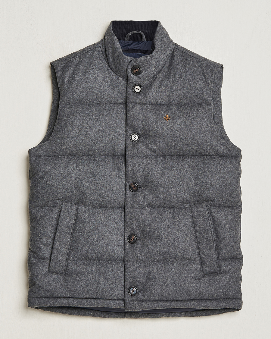Herren | Jacken | Morris | Alston Wool Flanell Vest Grey
