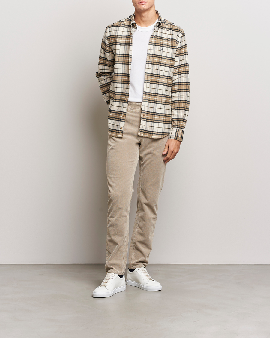Herren | Hemden | Morris | Flanell Big Check Shirt Off White
