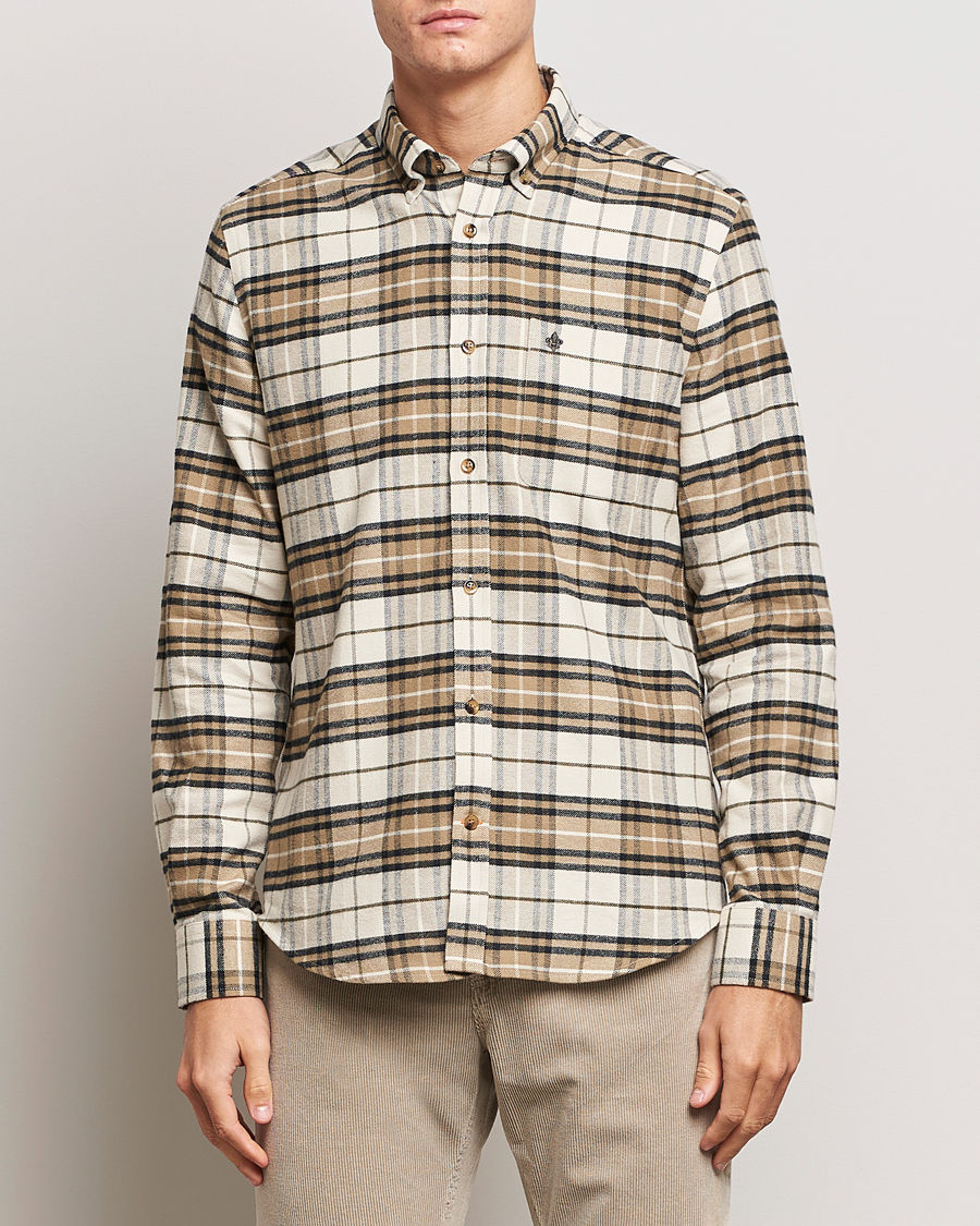 Herren | Hemden | Morris | Flanell Big Check Shirt Off White