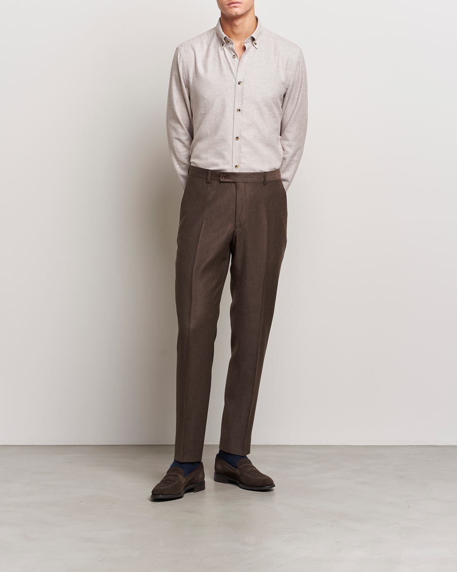 Herren | Hemden | Morris | Flanell Check Shirt Khaki