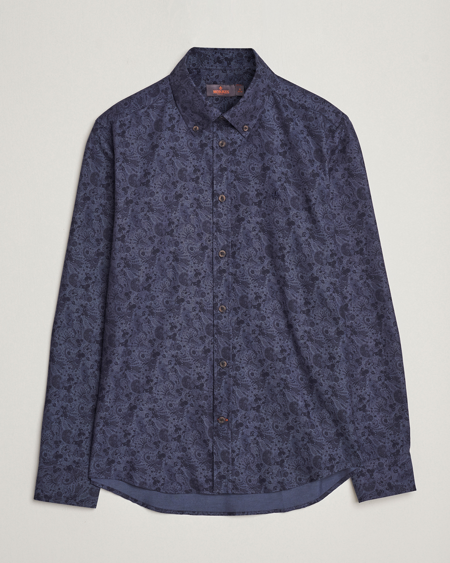 Herren | Hemden | Morris | Printed Flower Shirt Navy