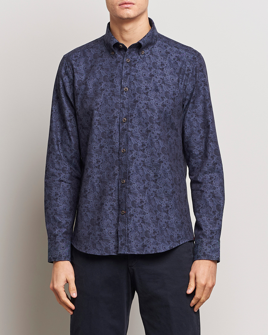 Herren | Hemden | Morris | Printed Flower Shirt Navy