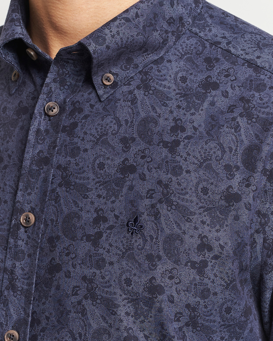 Herren | Hemden | Morris | Printed Flower Shirt Navy