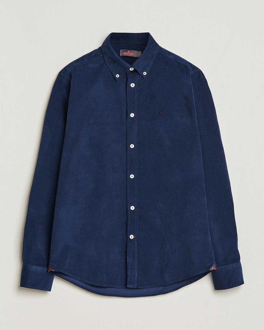 Herren | Hemden | Morris | Douglas Corduroy Shirt Blue