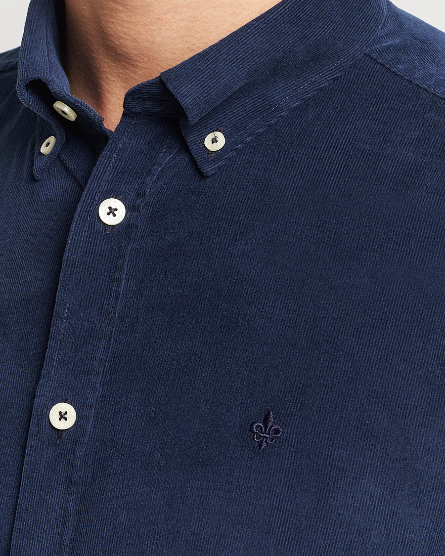 Herren | Hemden | Morris | Douglas Corduroy Shirt Blue