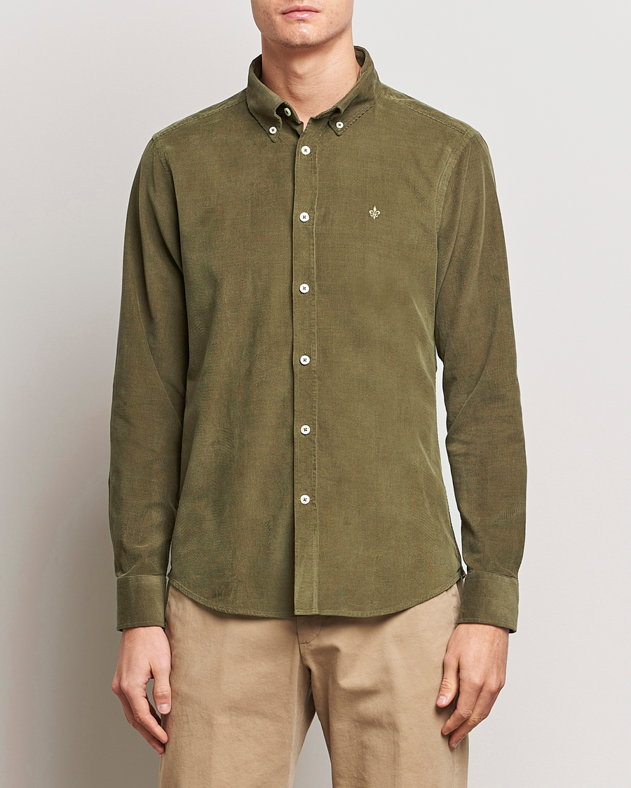 Herren | Hemden | Morris | Douglas Corduroy Shirt Olive