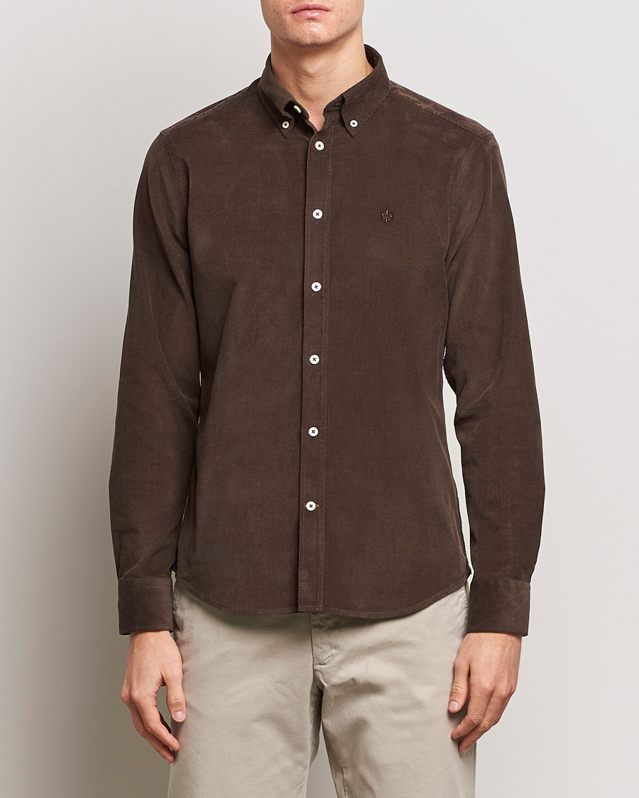 Herren | Hemden | Morris | Douglas Corduroy Shirt Brown