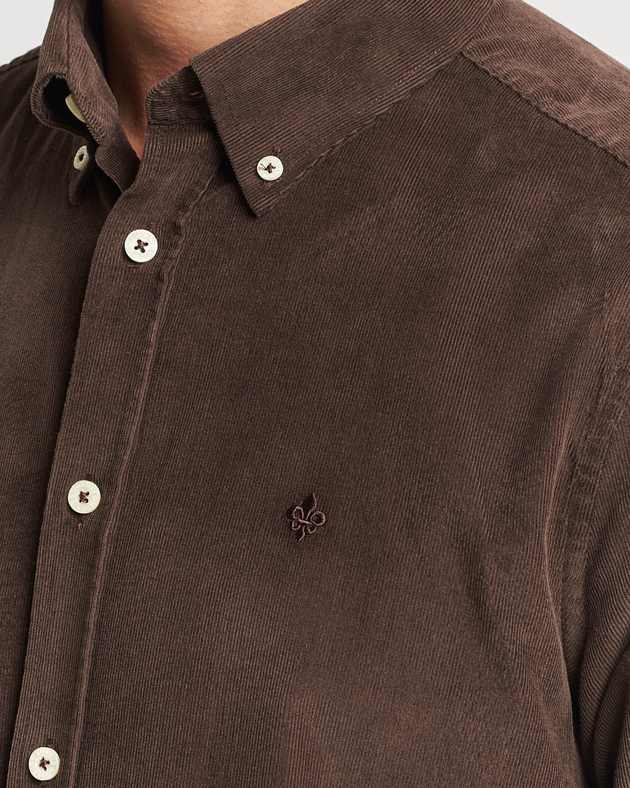 Herren | Hemden | Morris | Douglas Corduroy Shirt Brown