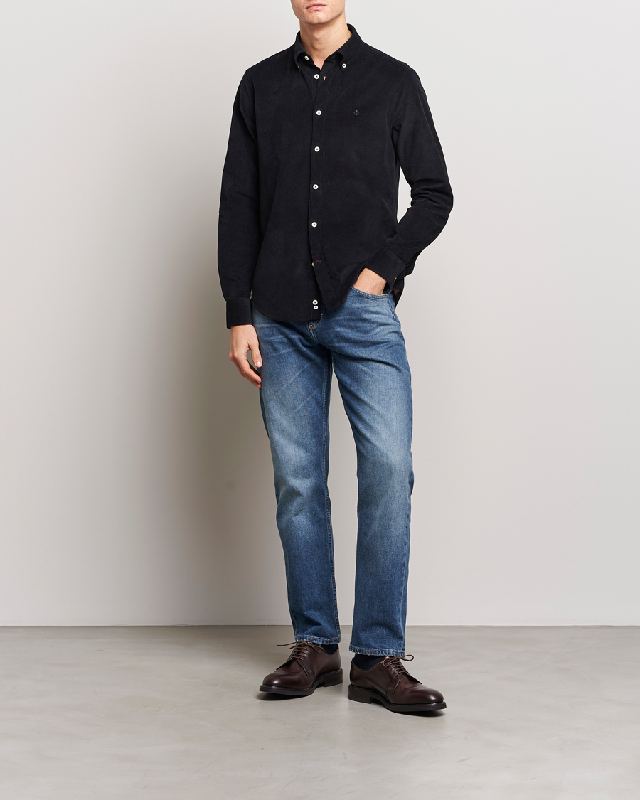 Herren | Hemden | Morris | Douglas Corduroy Shirt Black
