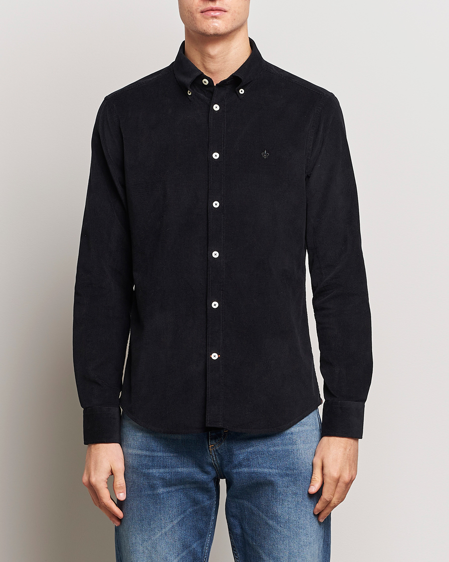 Herren | Hemden | Morris | Douglas Corduroy Shirt Black