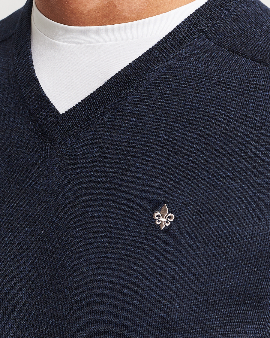 Herren | Pullover | Morris | Merino V-neck Navy