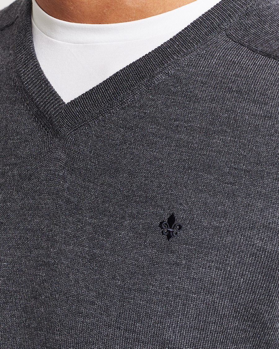 Herren | Pullover | Morris | Merino V-neck Grey