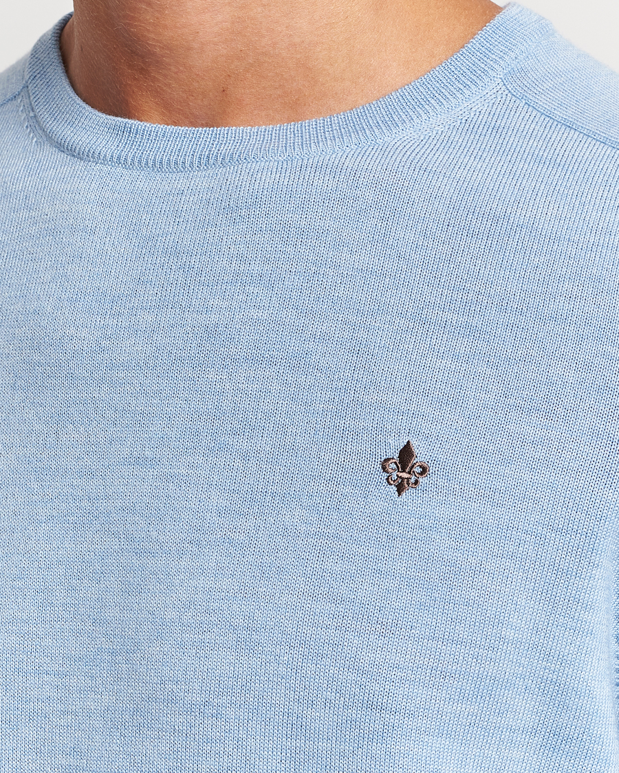 Herren | Pullover | Morris | Merino Crew Neck Pullover Light Blue