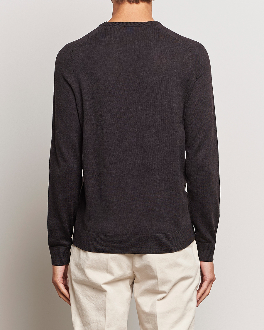 Herren | Pullover | Morris | Merino Crew Neck Pullover Brown