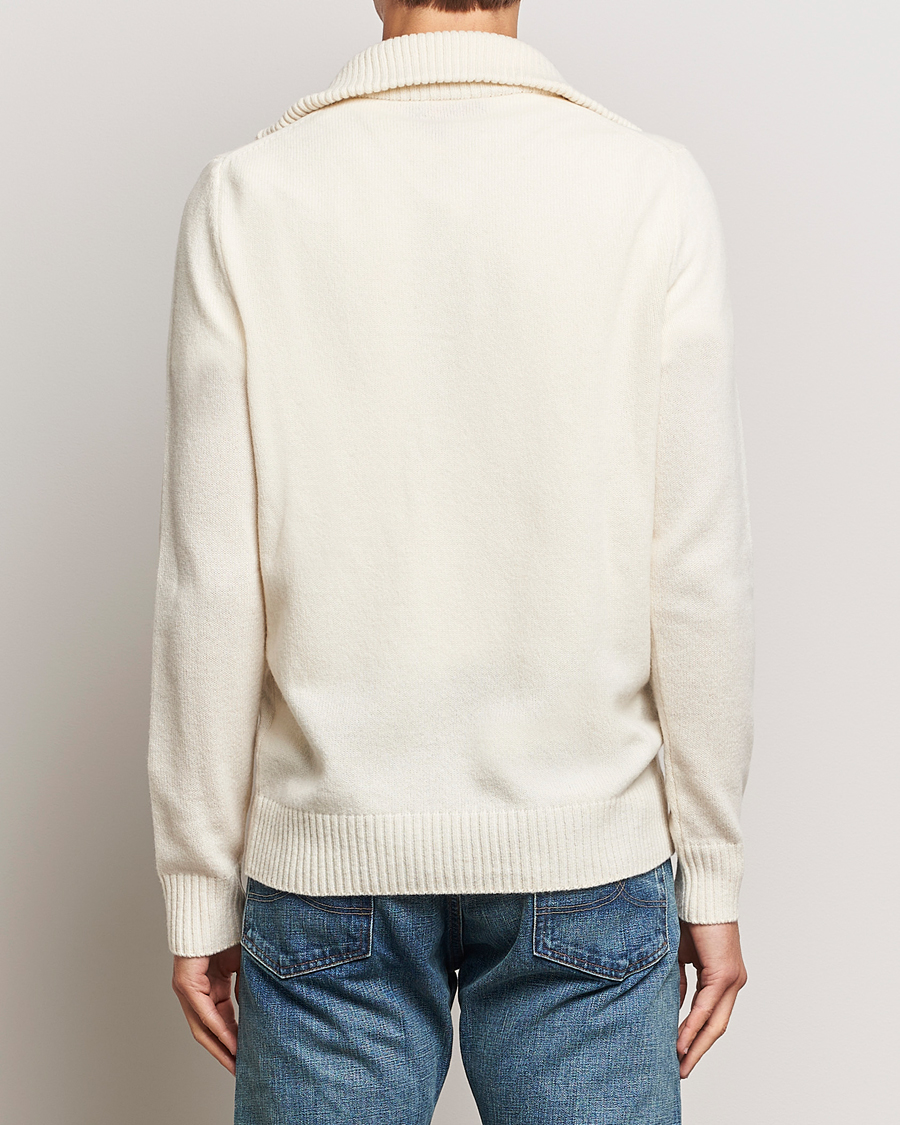 Herren | Pullover | Morris | Newton Half Zip Off White