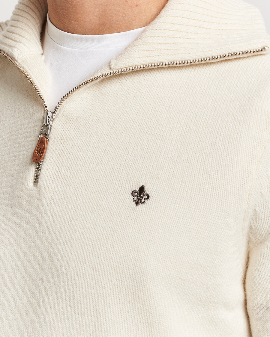 Herren | Pullover | Morris | Newton Half Zip Off White