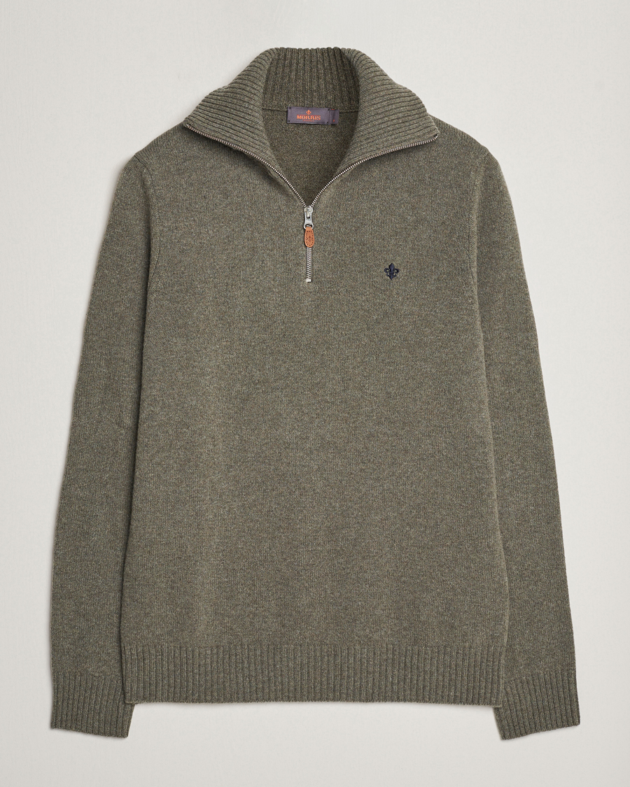 Herren | Pullover | Morris | Newton Half Zip Olive