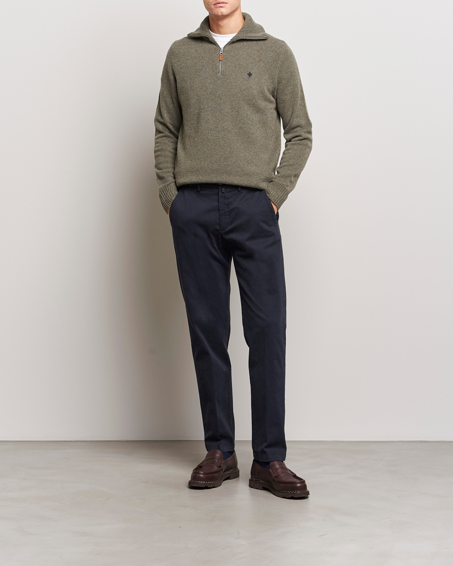 Herren | Pullover | Morris | Newton Half Zip Olive