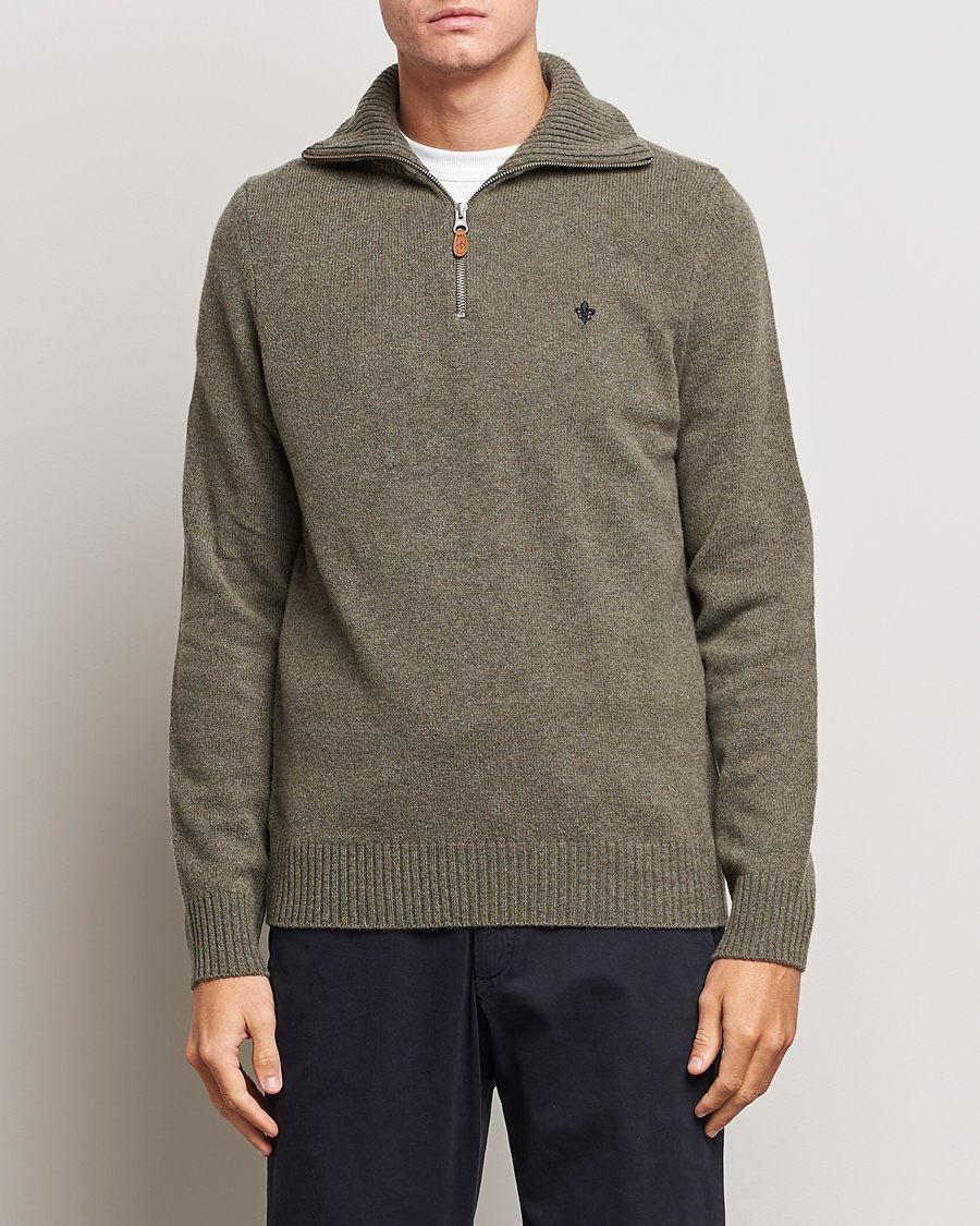 Herren | Pullover | Morris | Newton Half Zip Olive