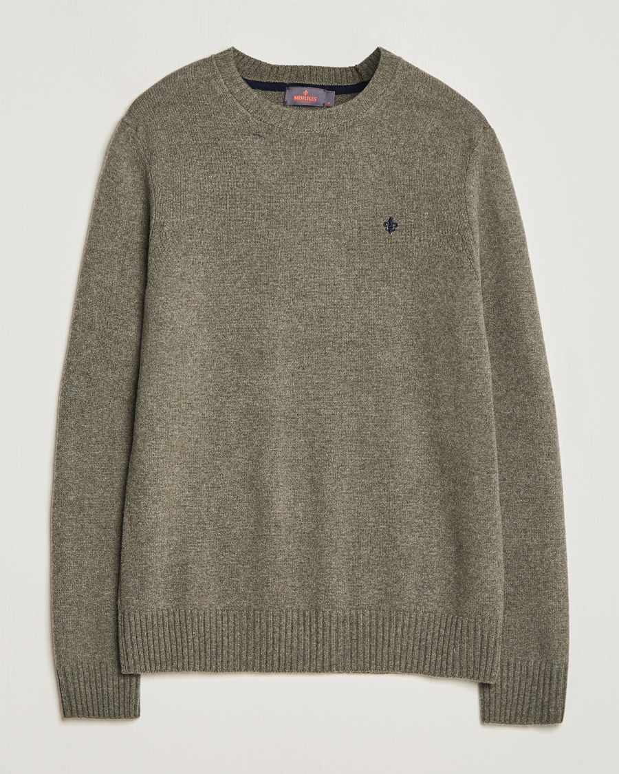 Herren | Pullover | Morris | Newton Crew Neck Olive