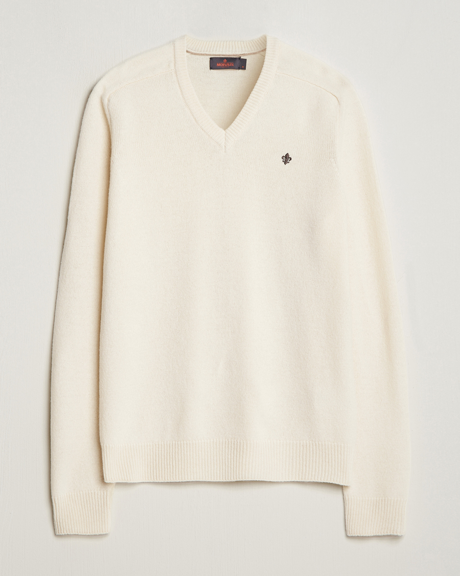 Herren | Pullover | Morris | Newton V-neck Off White
