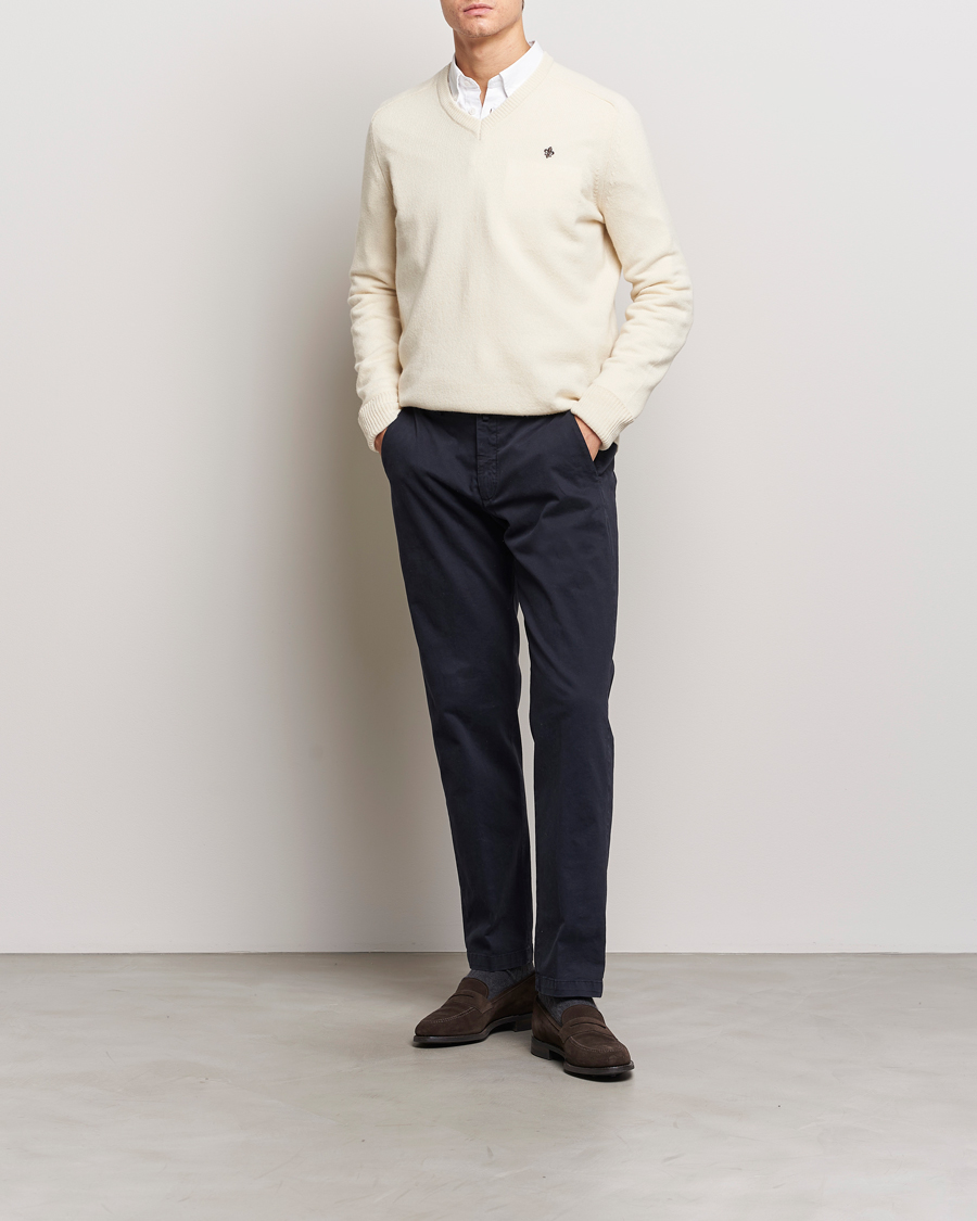 Herren | Pullover | Morris | Newton V-neck Off White