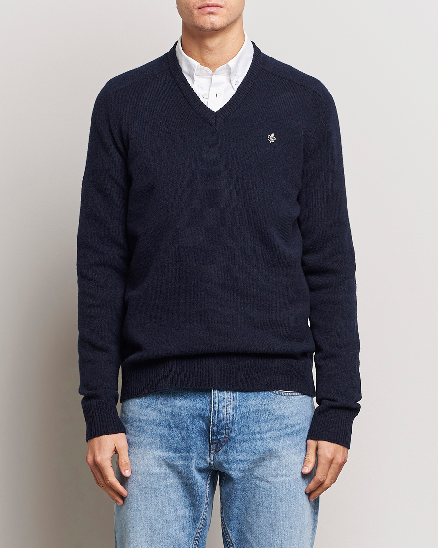 Herren | Pullover | Morris | Newton V-neck Navy