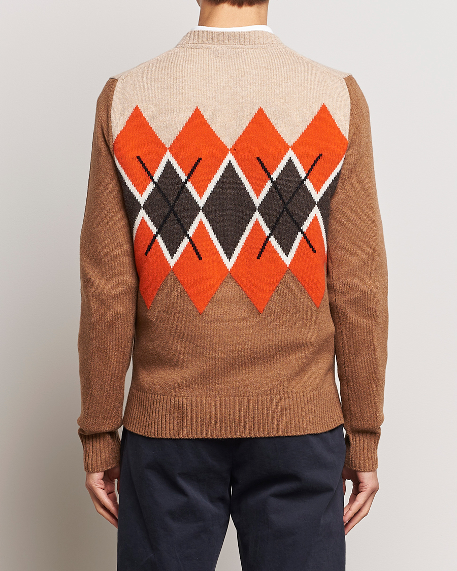 Herren | Pullover | Morris | Ayle Argyle Crew Neck Camel