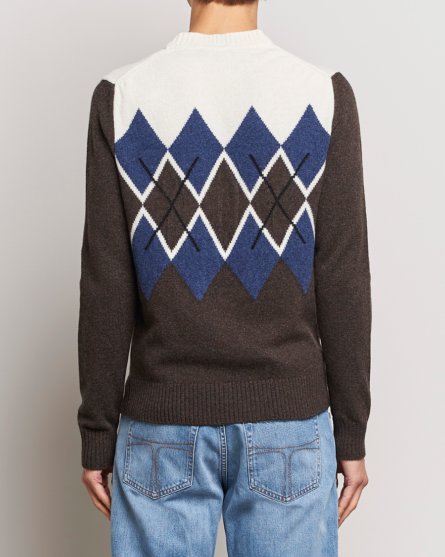 Herren | Pullover | Morris | Ayle Argyle Crew Neck Brown