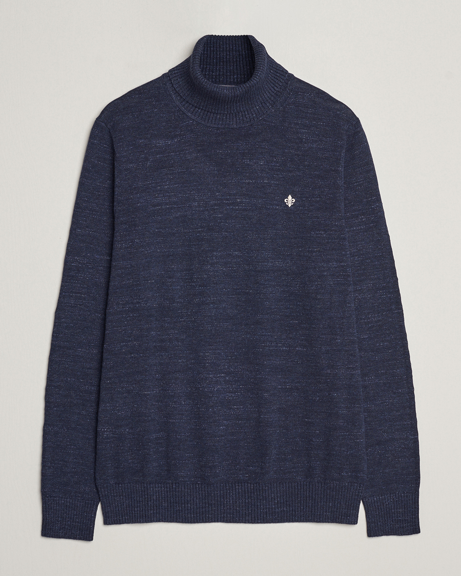 Herren | Pullover | Morris | Randal Heavy Cotton Rollneck Navy