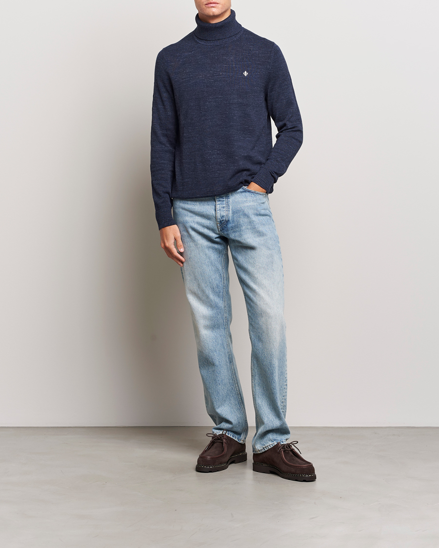 Herren | Pullover | Morris | Randal Heavy Cotton Rollneck Navy