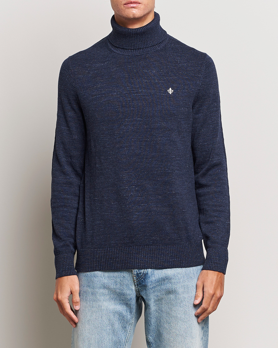 Herren | Pullover | Morris | Randal Heavy Cotton Rollneck Navy