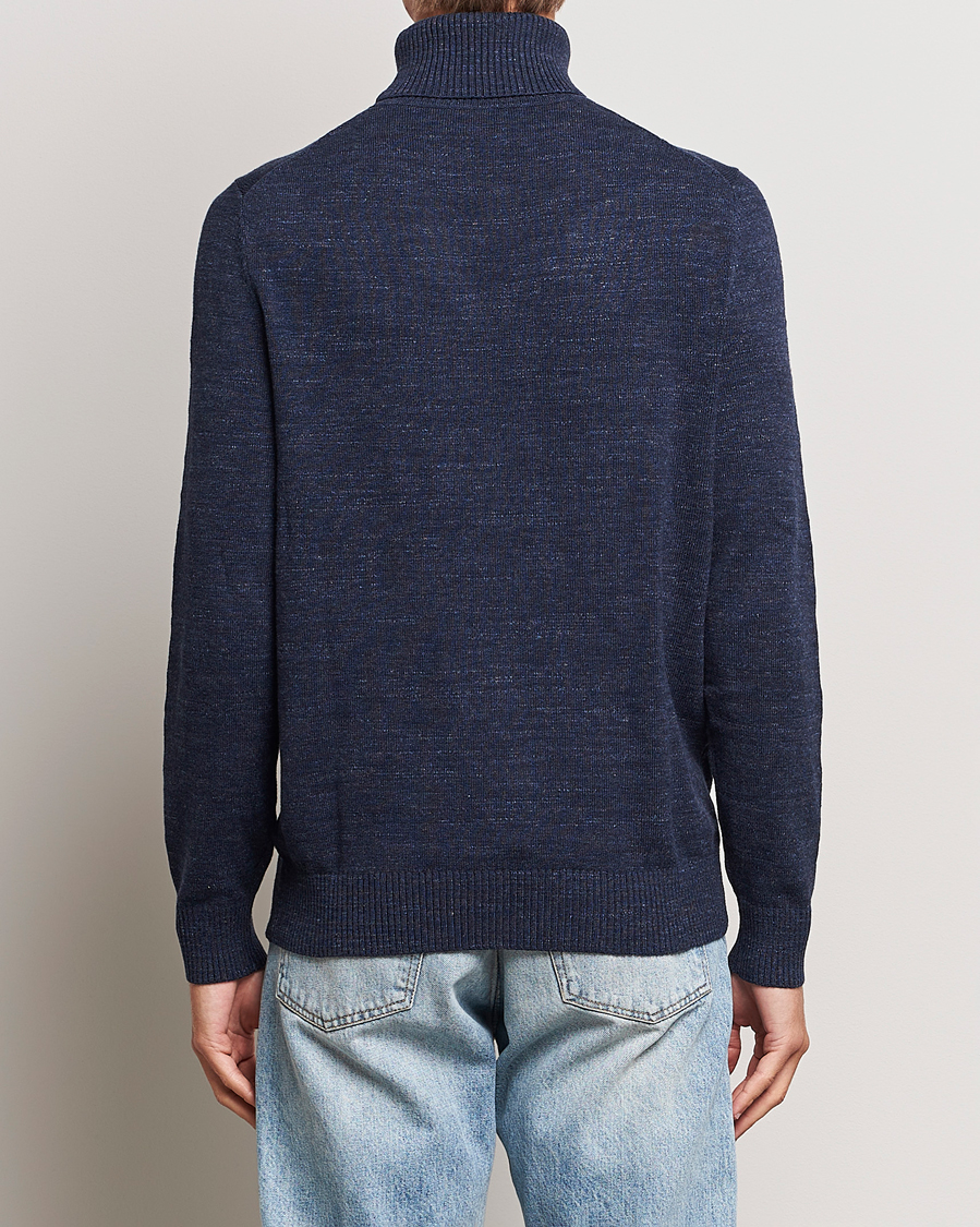 Herren | Pullover | Morris | Randal Heavy Cotton Rollneck Navy