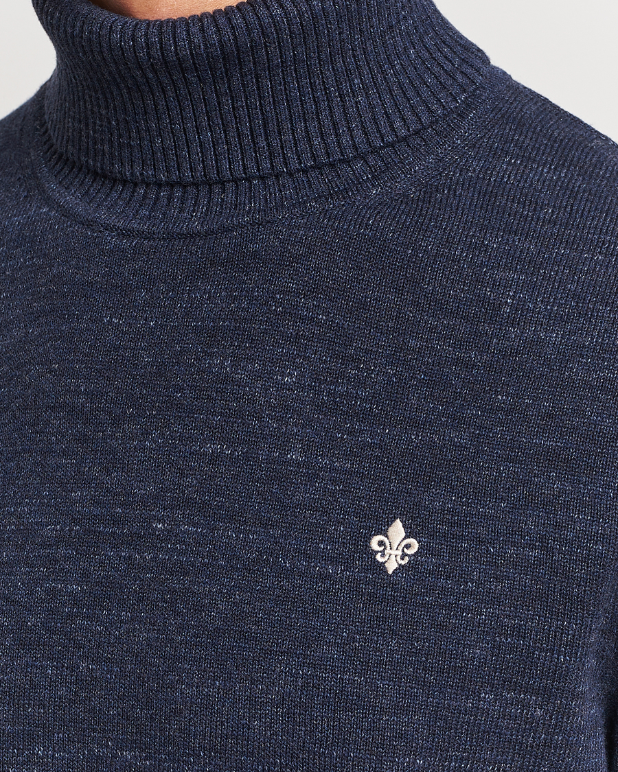 Herren | Pullover | Morris | Randal Heavy Cotton Rollneck Navy