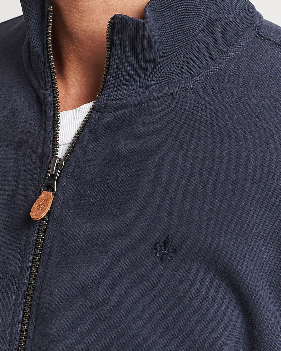 Herren | Pullover | Morris | Warren Sweat Zip Cardigan Old Blue
