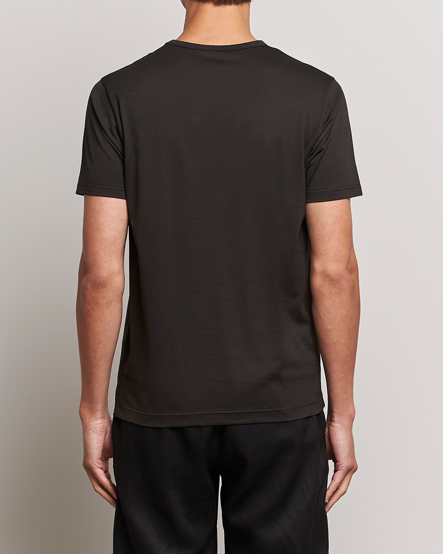 Herren | T-Shirts | Sunspel | Crew Neck Cotton Tee Coffee