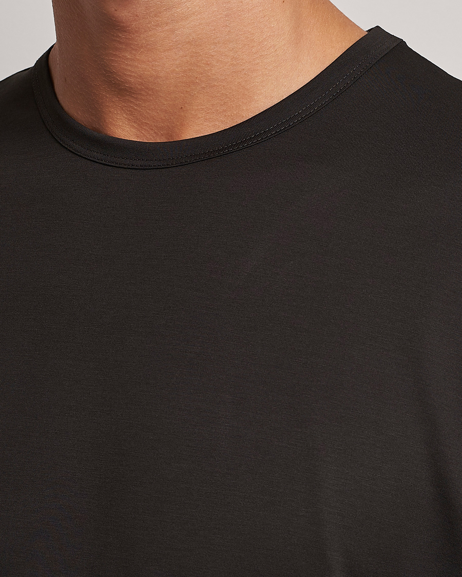 Herren | T-Shirts | Sunspel | Crew Neck Cotton Tee Coffee