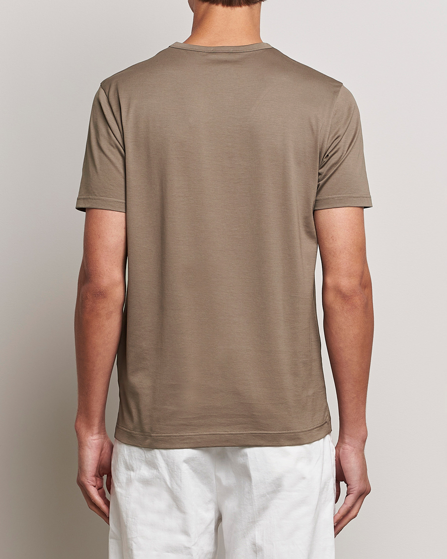Herren | T-Shirts | Sunspel | Crew Neck Q82 Cotton T-Shirt Cedar