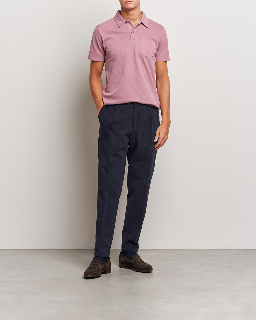 Herren | Poloshirts | Sunspel | Riviera Polo Shirt Vintage Pink