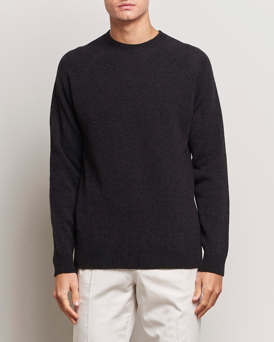 Herren | Pullover | Sunspel | Lambswool Crewneck Coffee Twist