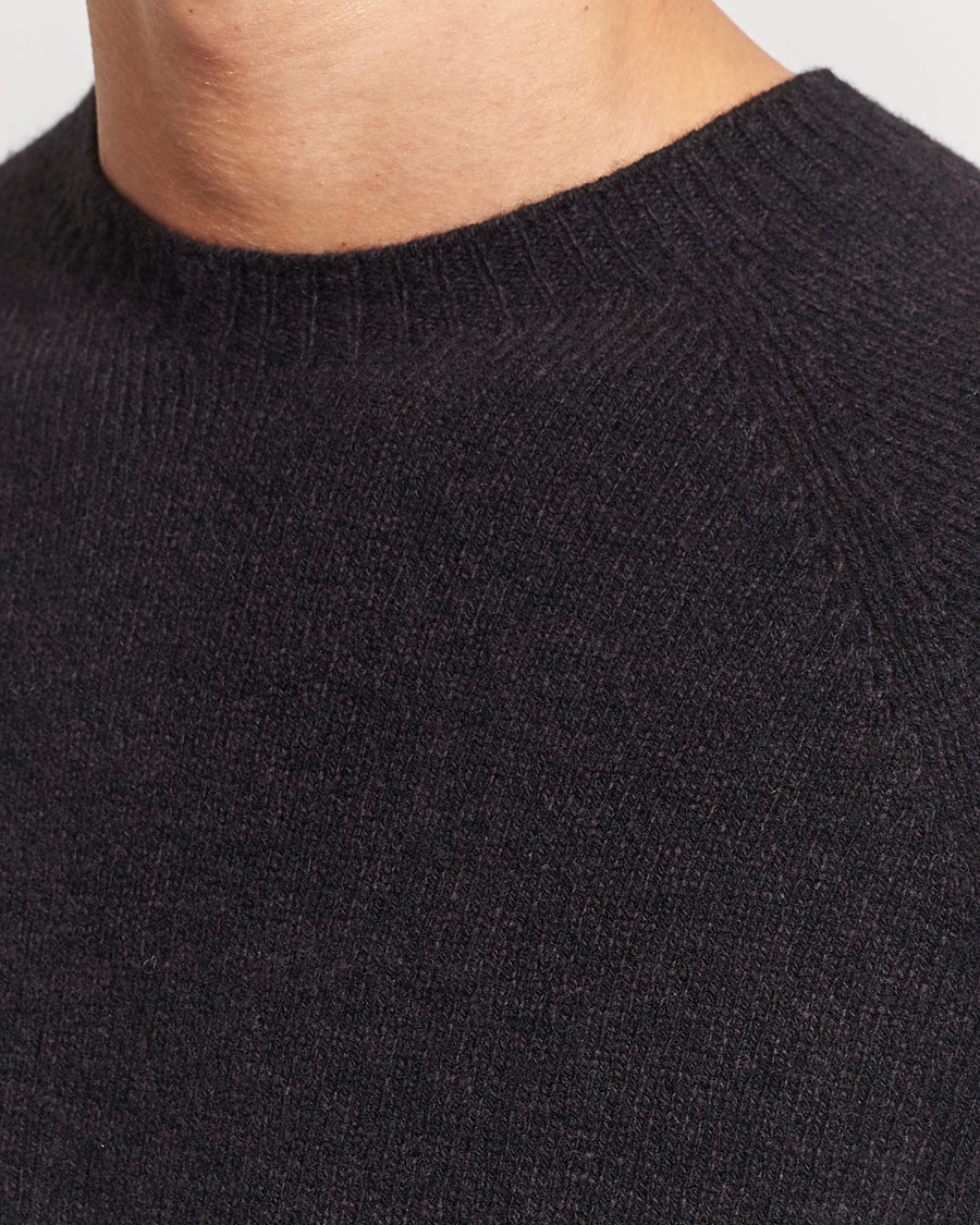 Herren | Pullover | Sunspel | Lambswool Crewneck Coffee Twist