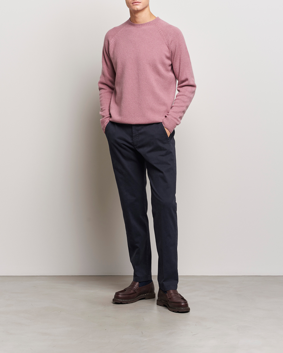Herren | Pullover | Sunspel | Lambswool Crewneck Vintage Pink