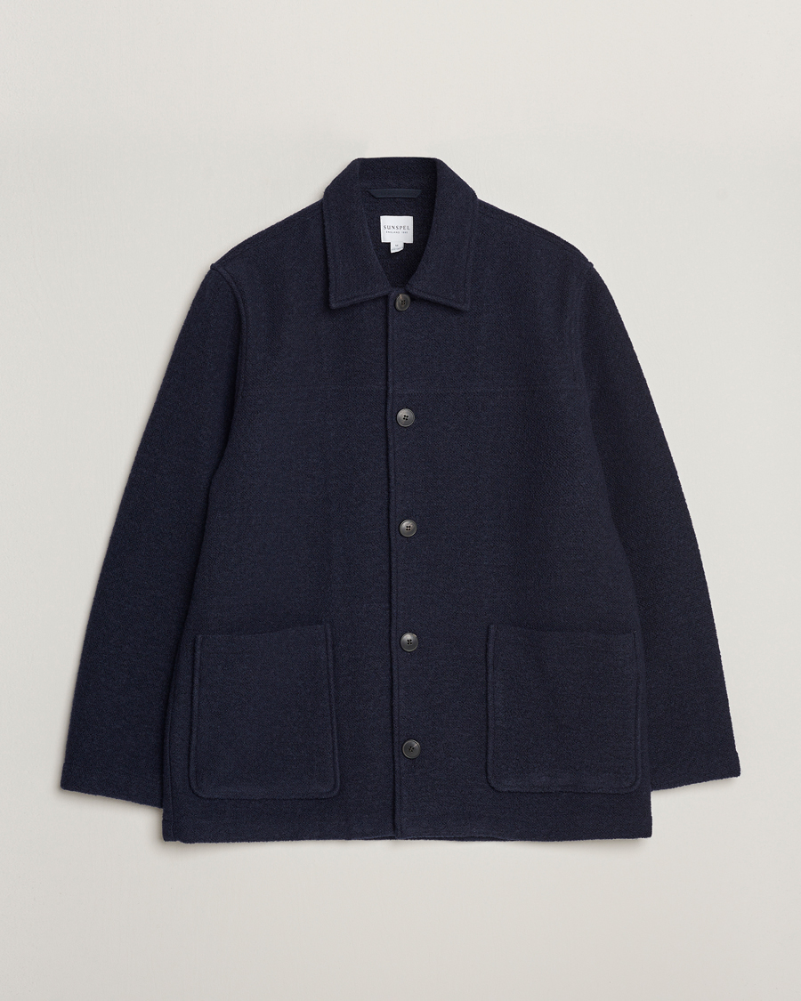 Herren | Jacken | Sunspel | Double Faced Chore Jacket Navy