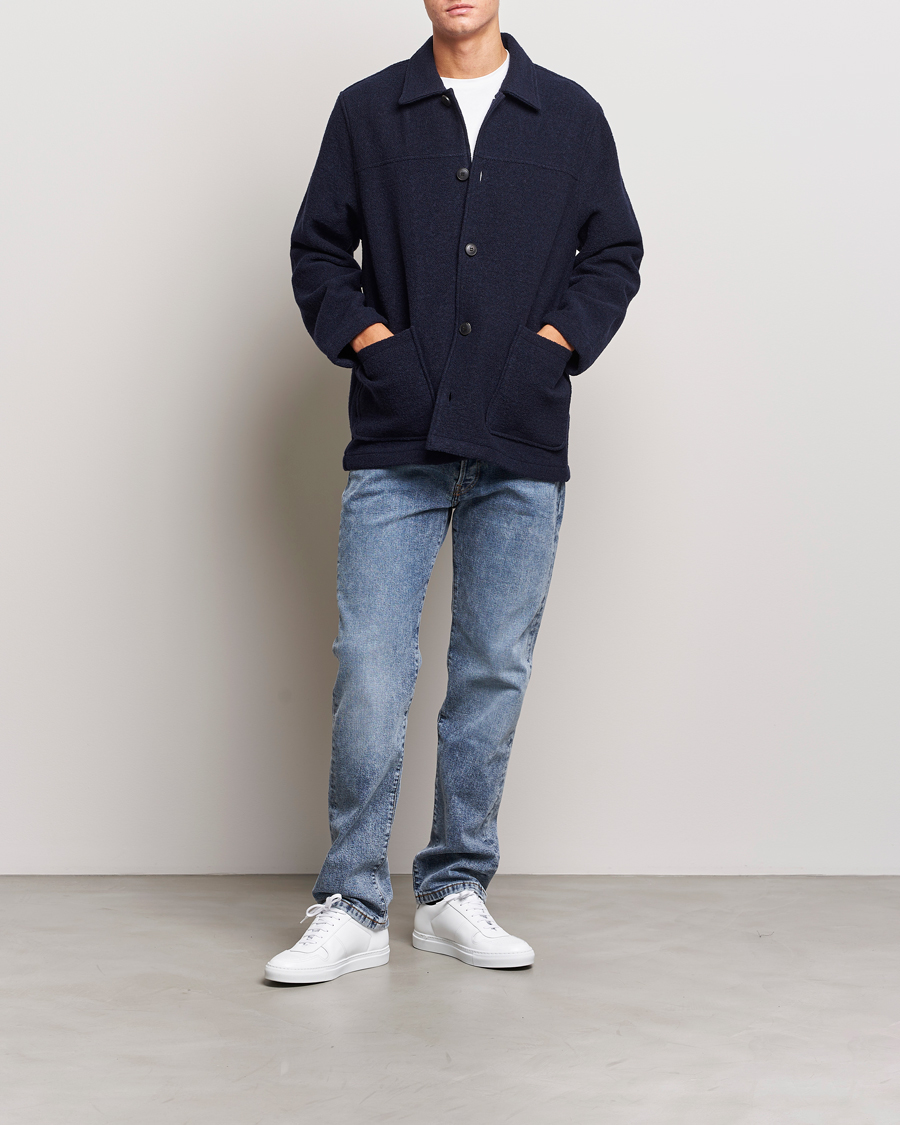 Herren | Jacken | Sunspel | Double Faced Chore Jacket Navy